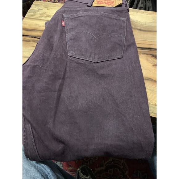 Levis 501 Original Straight Fit Jeans Size 40x30 Purple White Oak Cone Denim - Picture 6 of 7